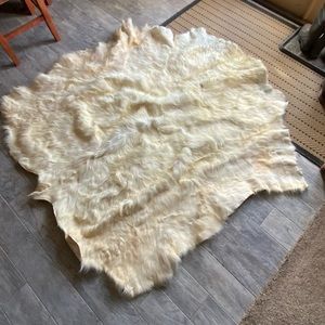 Cow hide soft tanned leather real long hair